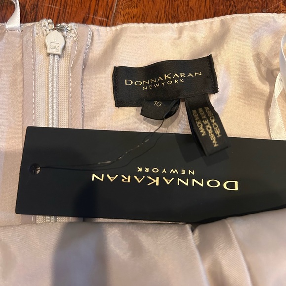 Elegant Donna Karan flowy halter tie back midi linen blend dress size 10 boho - Picture 5 of 5